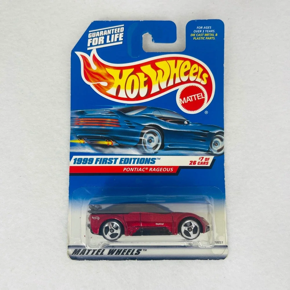 Hot Wheels 1999 First Editions Pontiac Rageous Red 7/26 Collector 675 18851